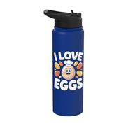 Amo le uova Cute Chef Happy Egg Fun Stainless Steel Insulated Water Bottle