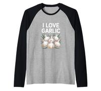 Amo le verdure appassionate di aglio Maglia con Maniche Raglan