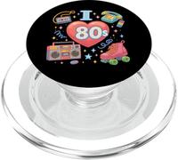 Amo le vibrazioni del passato con illustrazione grafica retrò degli anni '80 PopSockets PopGrip per MagSafe