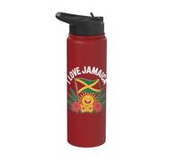 Amo le vibrazioni del sole tropicale della Giamaica Stainless Steel Insulated Water Bottle