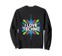 Amo le vibrazioni del Techno Rave Festival Felpa