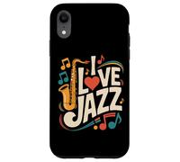 Amo le vibrazioni musicali del sassofono jazz Custodia per iPhone XR