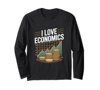 Amo l'economia Appassionato della crescita finanziaria Maglia a Manica
