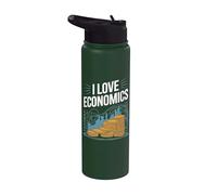 Amo l'economia Passione per la conoscenza Stainless Steel Insulated Water Bottle