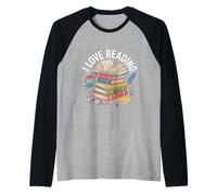 Amo Leggere Gli Appassionati di Topi di Biblioteca Maglia con Maniche Raglan