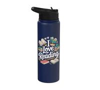 Amo leggere libri Entusiast Design Stainless Steel Insulated Water Bottle