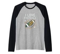 Amo l'emozione del giorno della partita di calcio Maglia con Maniche Raglan