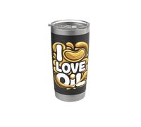 Amo l'espressione di Oil Entusiast Bicchiere termico in acciaio inox doppia parete