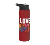 Amo l'espressione di un appassionato d'arte Stainless Steel Insulated Water Bottle