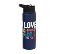Amo l'espressione di un appassionato d'arte Stainless Steel Insulated Water Bottle