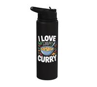 Amo l'espressione di un appassionato di curry Stainless Steel Insulated Water Bottle
