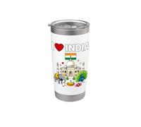 Amo l'India Bicchiere termico in acciaio inox doppia parete