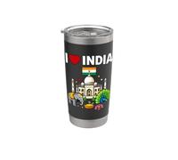 Amo l'India Bicchiere termico in acciaio inox doppia parete