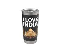 Amo l'India Taj Mahal Design Bicchiere termico in acciaio inox doppia parete