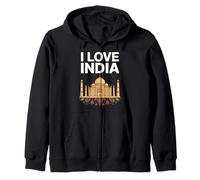 Amo l'India Taj Mahal Design Felpa con Cappuccio