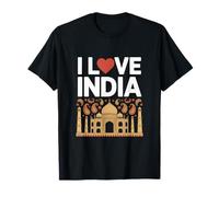 Amo l'India Taj Mahal Paisley Heritage Pride Maglietta