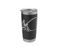 Amo Linea Continua Pescatore Bicchiere termico in acciaio inox doppia parete