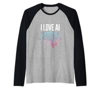 Amo l'innovazione delle reti neurali AI Maglia con Maniche Raglan