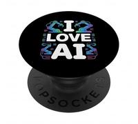 Amo l'intelligenza artificiale, la robotica e l'apprendimento automatico PopSockets PopGrip Adesivo