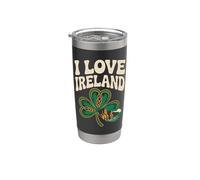 Amo l'Irlanda Shamrock Cliff Design Bicchiere termico in acciaio inox doppia parete