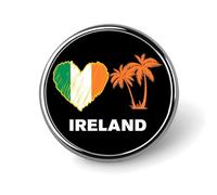 Amo l'Irlanda, spilla rotonda a forma di cuore con bandiera irlandese, per uomo e donna, spilla con bottone, spilla da bavero, spilla da cravatta per abiti, camicia, giacca, cappello, costume, decor