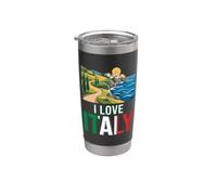 Amo l'Italia Bicchiere termico in acciaio inox doppia parete