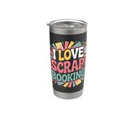 Amo lo scrapbooking Passion Craft Fun Bicchiere termico in acciaio inox doppia parete