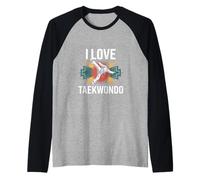 Amo lo spirito di appassionato di Taekwondo Maglia con Maniche Raglan
