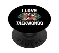 Amo lo spirito di appassionato di Taekwondo PopSockets PopGrip Adesivo