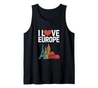 Amo lo stile dei monumenti iconici dell'Europa Canotta
