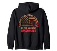 Amo l'odore del Basso al Mattino, Bassmaster Felpa con Cappuccio