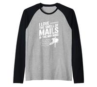 Amo l'odore delle Lettere nell'umorismo mattutino Maglia con Maniche Raglan