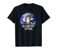 Amo lontra e viaggio il mondo globetrotter viaggiatore pun Maglietta