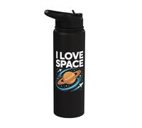 Amo l'orbita cosmica dei razzi di Saturno Stainless Steel Insulated Water Bottle