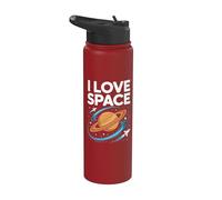 Amo l'orbita cosmica dei razzi di Saturno Stainless Steel Insulated Water Bottle