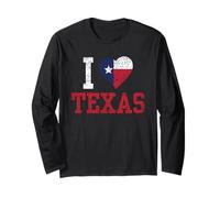 Amo l'orgoglio Patriottico texano del Texas Maglia a Manica