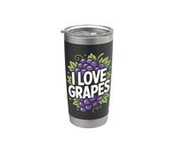 Amo l'uva Vineyard Fruit Lover Style Bicchiere termico in acciaio inox doppia parete