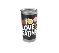 Amo mangiare frutta e snack dolci Bicchiere termico in acciaio inox doppia parete