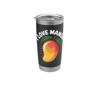 Amo Mango Succoso Amore Frutta Tropicale Bicchiere termico in acciaio inox doppia parete