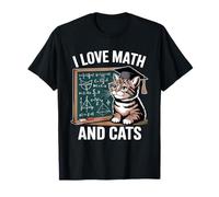 Amo Matematica Gatti Matematica Divertente Matematica Gatto Maglietta