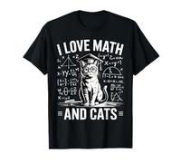Amo Matematica Gatti Matematica Divertente Matematica Gatto Maglietta