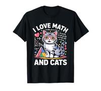 Amo Matematica Matematica Amante Gatti Matematica Divertente Maglietta