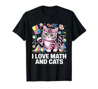 Amo Matematica Matematica Amante Gatti Matematica Divertente Maglietta