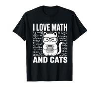 Amo Matematica Matematica Amante Gatti Matematica Divertente Maglietta
