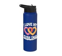 Amo mio fratello Heart Design Bond Stainless Steel Insulated Water Bottle