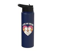 Amo mio fratello Heart Design Connection Stainless Steel Insulated Water Bottle