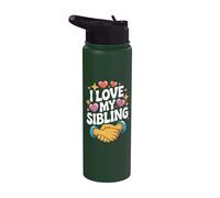 Amo mio fratello Heartfelt Bond Fun Stainless Steel Insulated Water Bottle