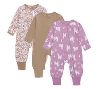 amo nenes 3-Pack Neutral Sleep And Play Sleepers per Neonati e Bambini，Set Tutine Neonato e Neonata Tutine con, in Morbido Cotone Unisex - Bimbi 0-24 Mesi