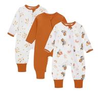 amo nenes 3-Pack Neutral Sleep And Play Sleepers per Neonati e Bambini，Set Tutine Neonato e Neonata Tutine con, in Morbido Cotone Unisex - Bimbi 0-24 Mesi