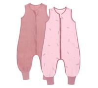 amo nenes Sacco nanna estivo con piedi, 0,5 Tog, 100% cotone, mussola, traspirante, per ragazzi e ragazze, Libella., 3-12 M